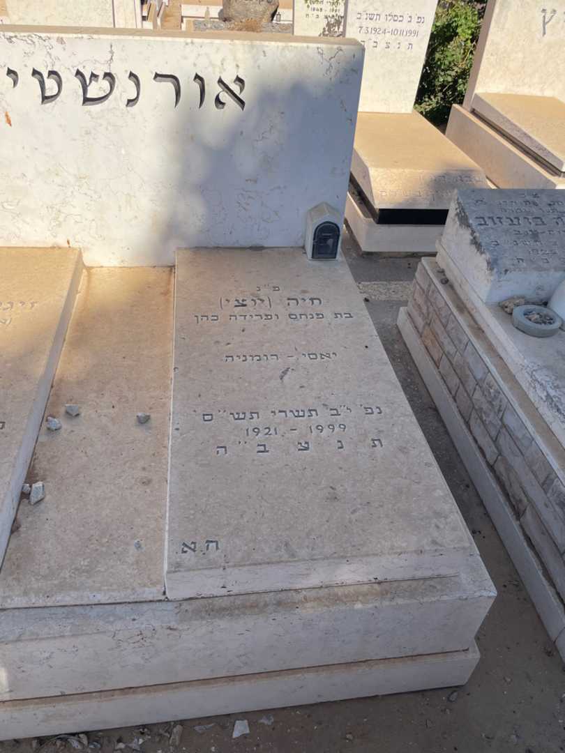 קברו של חיה "יוצי" אורנשטיין. תמונה 2