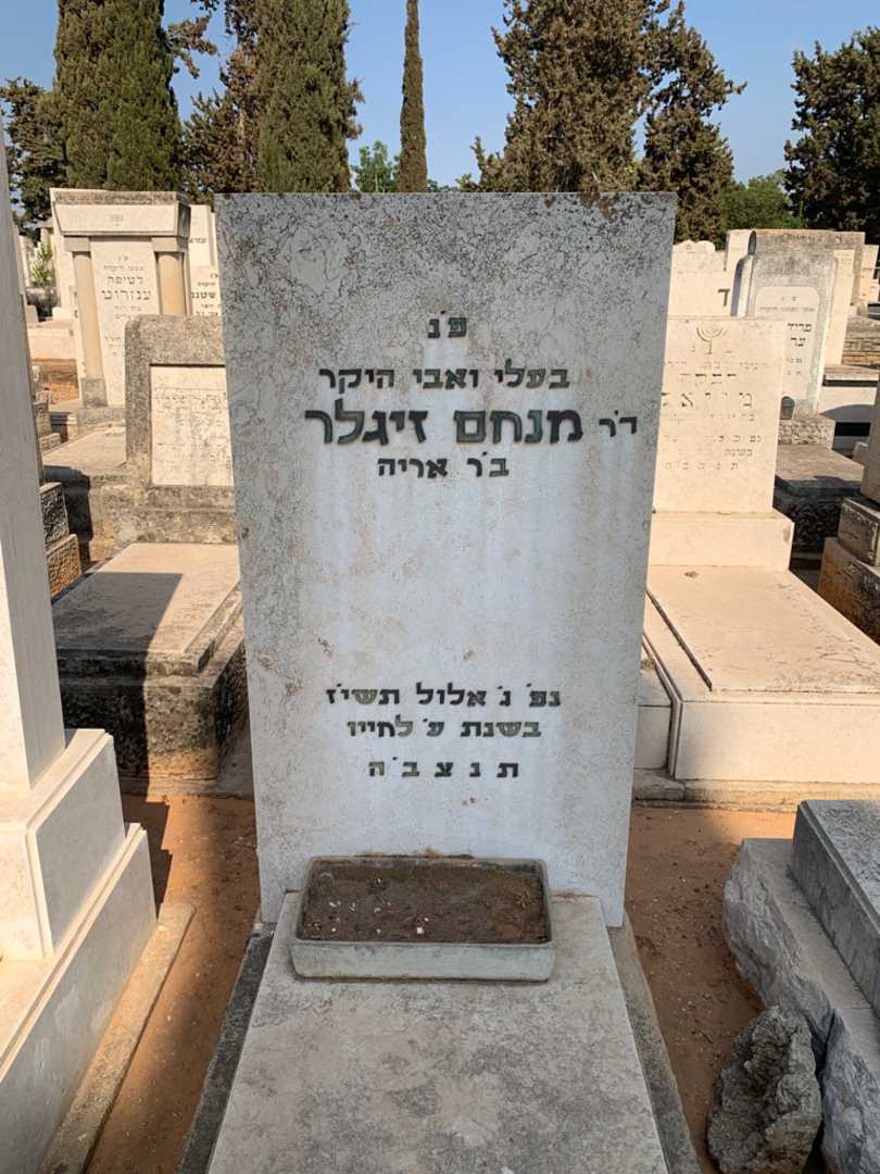 קברו של מנחם זיגלר