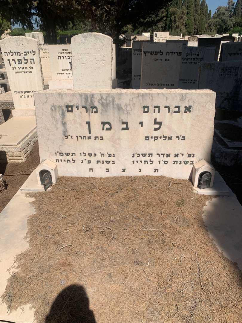 קברו של אברהם ליבמן. תמונה 1