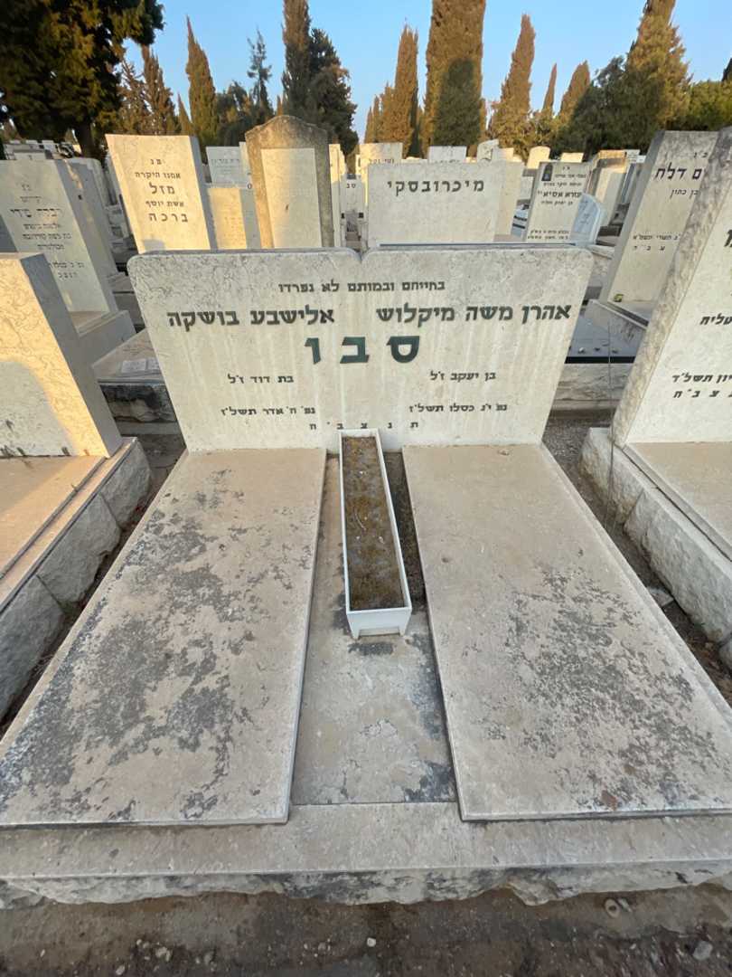 קברו של אהרן משה מיקלוש סבו. תמונה 1
