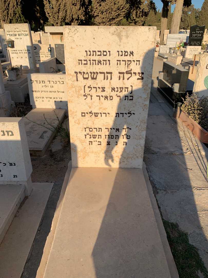 קברו של צילה הרשטין הענא צירל