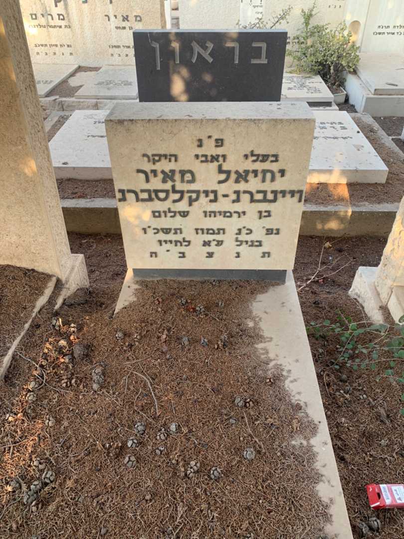 קברו של יחיאל מאיר ויינברג ניקלסברג
