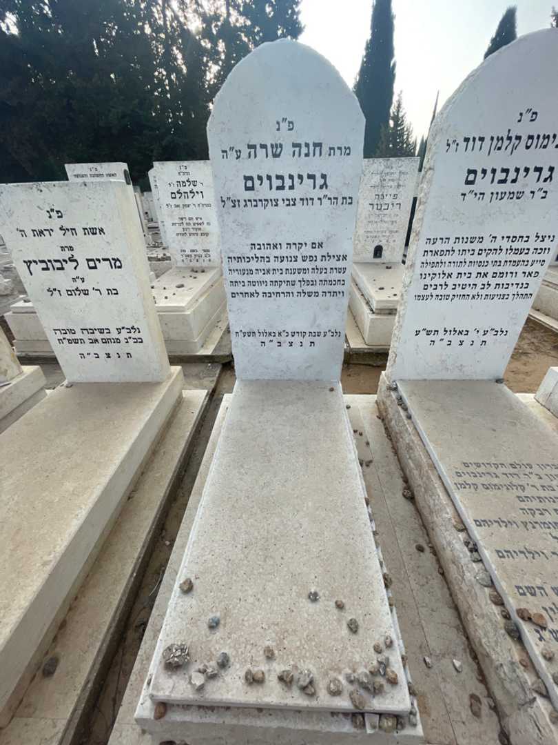 קברו של חנה שרה גרינבוים. תמונה 2