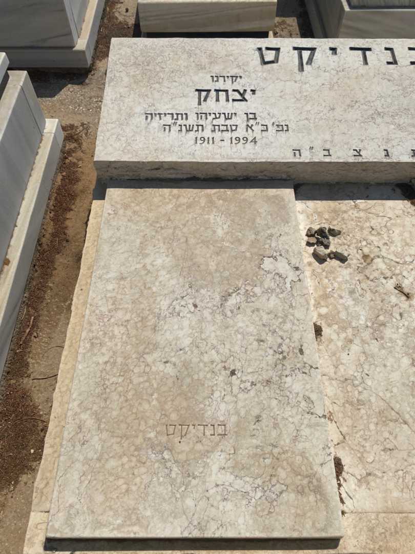 קברו של יצחק בנדיקט. תמונה 1