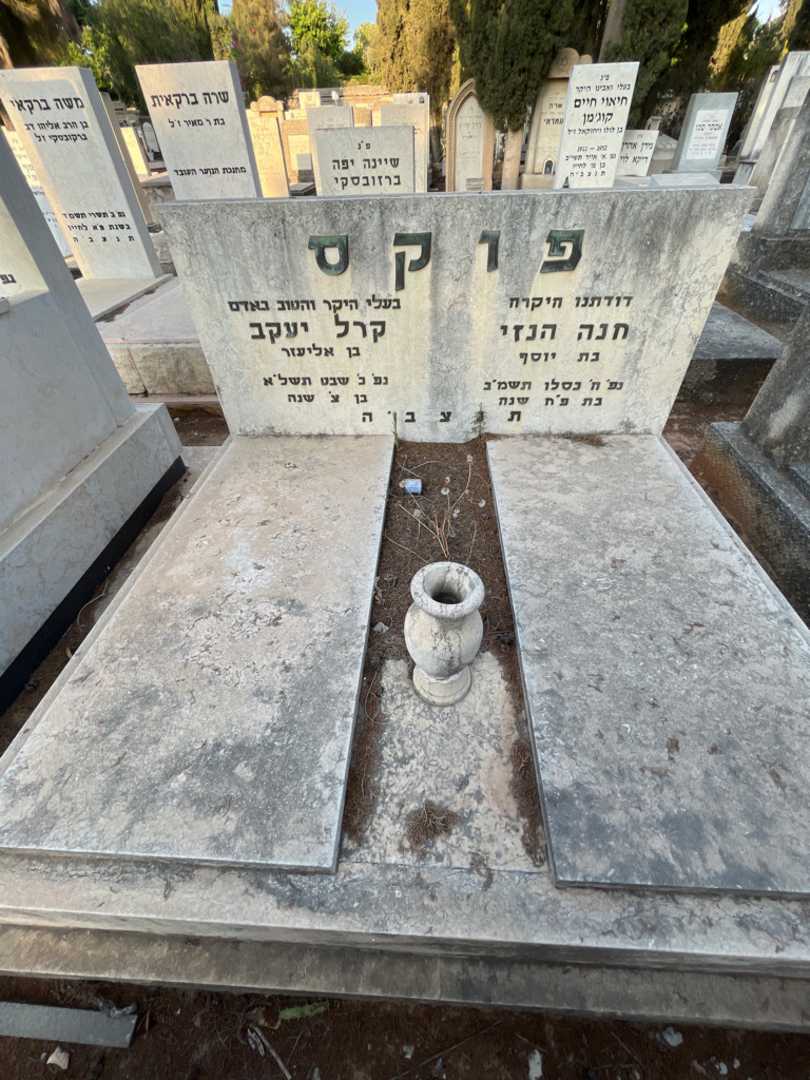 קברו של קרל יעקב פוקס. תמונה 1