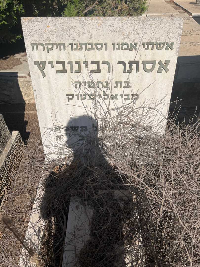 קברו של אסתר רבינוביץ. תמונה 2