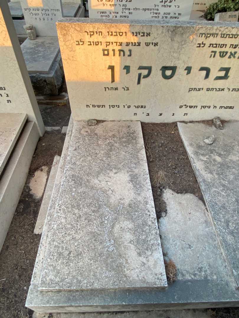 קברו של נחום בריסקין. תמונה 1