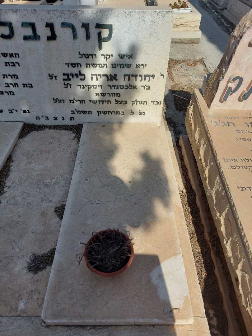 קברו של יהודה אירה לייב קורנבלום. תמונה 1