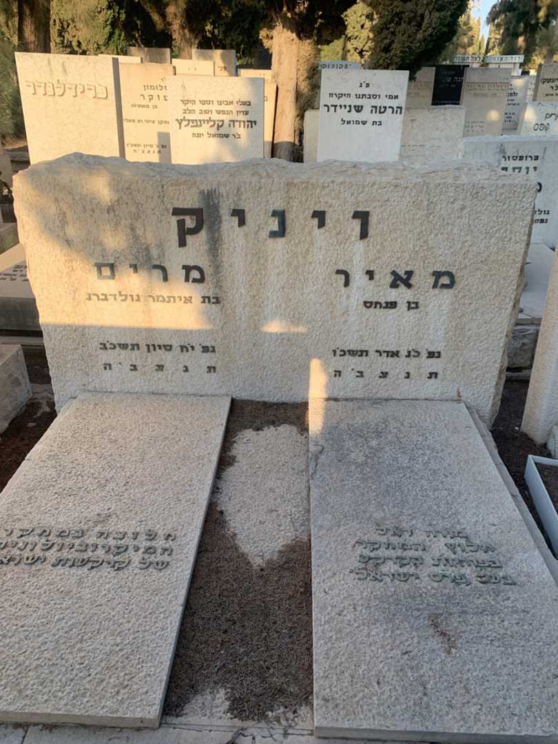 קברו של מרים ויניק. תמונה 1