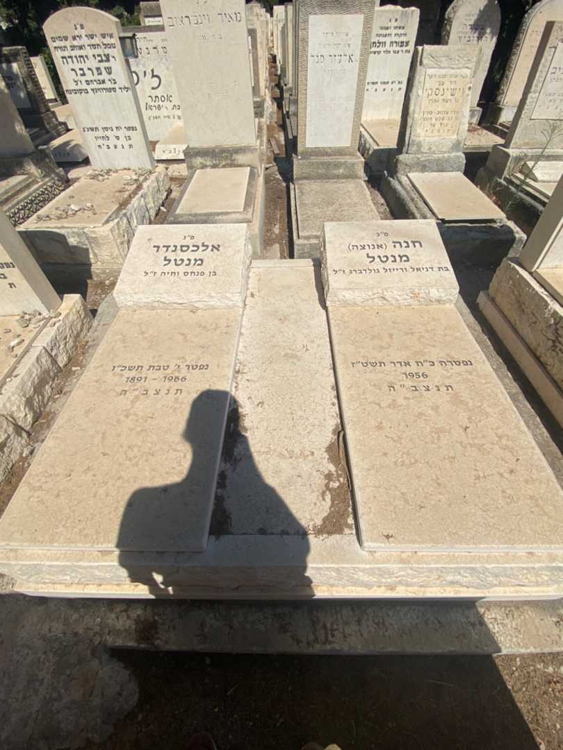 קברו של חנה "אנוצה" מנטל. תמונה 1