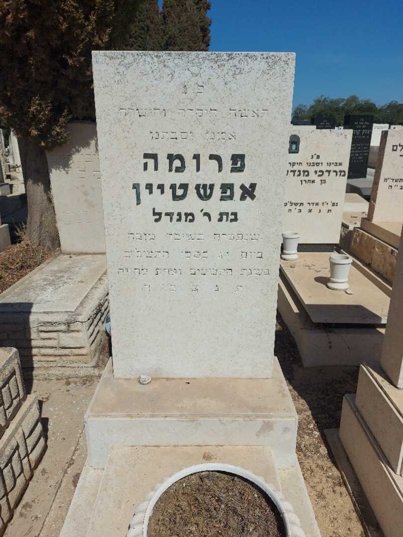 קברו של פרומה אפשטיין