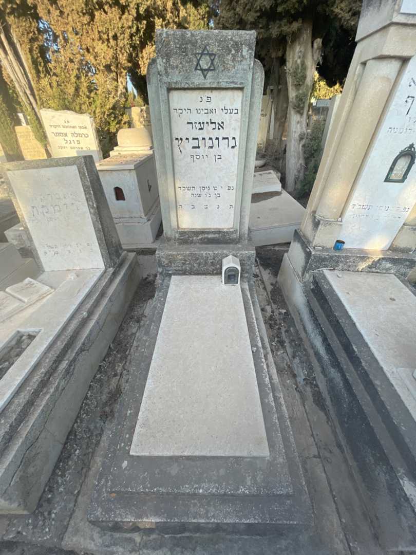 קברו של אליעזר גרונוביץ