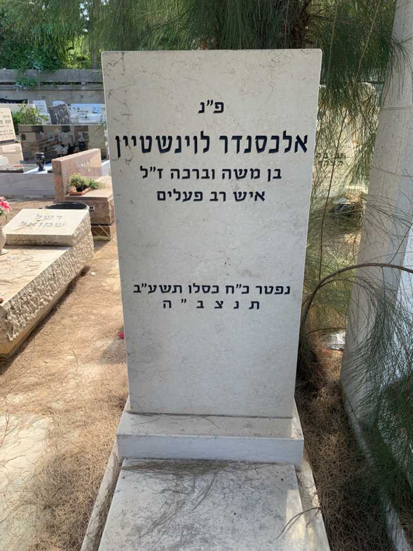קברו של אלכסנדר לוינשטיין