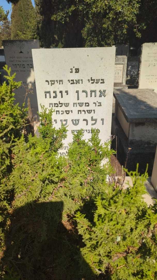 קברו של אהרן יונה ולרשטין. תמונה 1