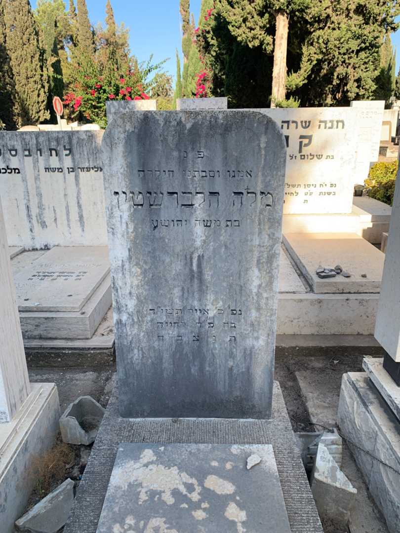 קברו של מלה הלברשטין