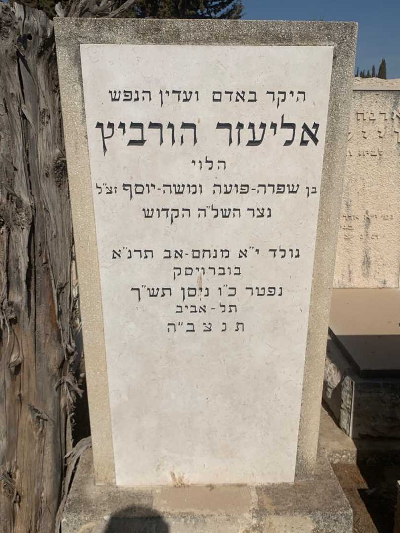קברו של אליעזר "הלוי" הורביץ