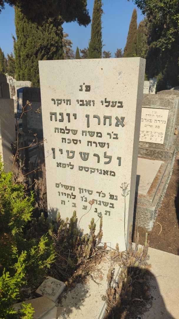 קברו של אהרן יונה ולרשטין. תמונה 3