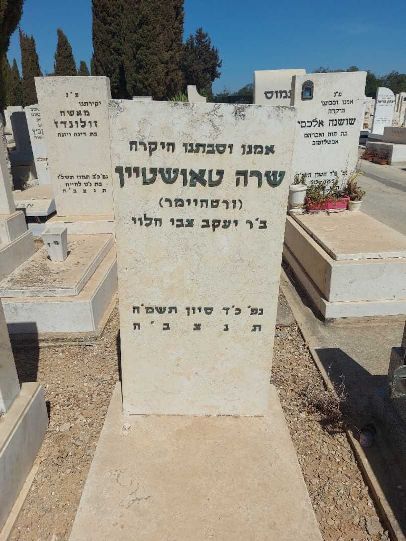 קברו של שרה טאושטיין (ורטהיימר)