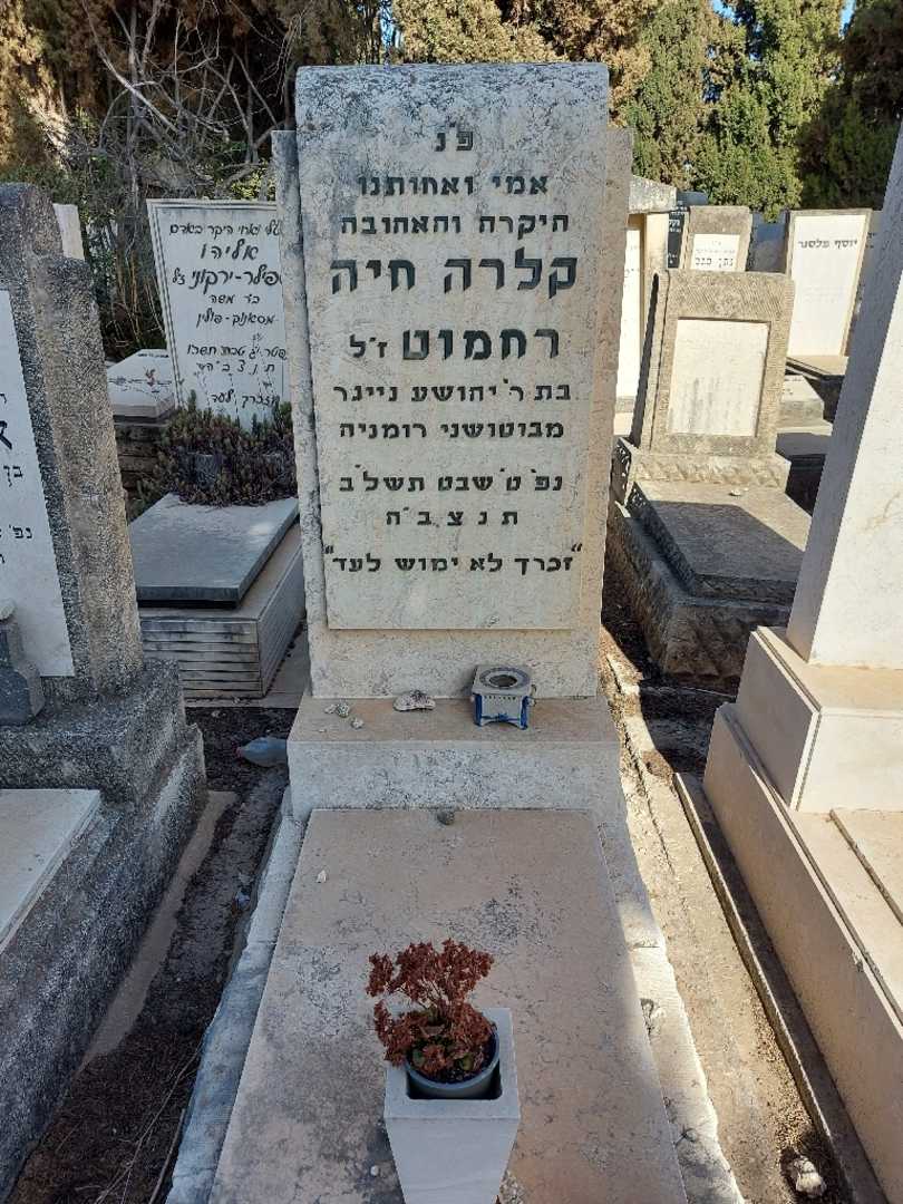 קברו של קלרה חיה רחמוט