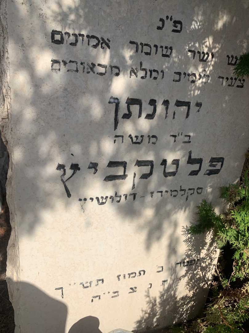 קברו של יהונתן פלטקביץ