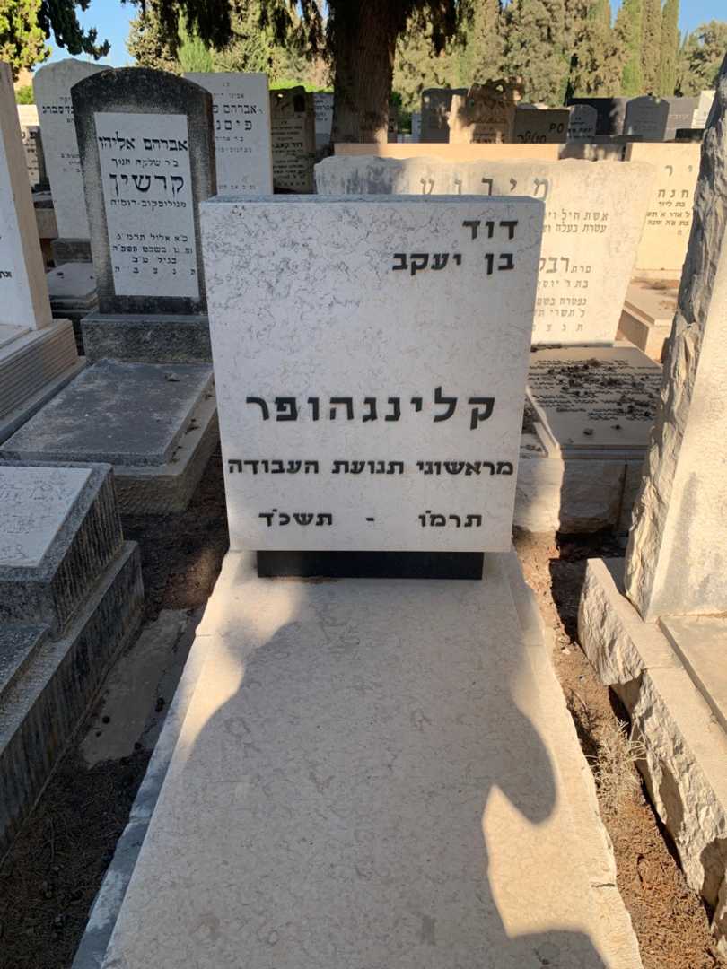 קברו של דוד קלינגהופר