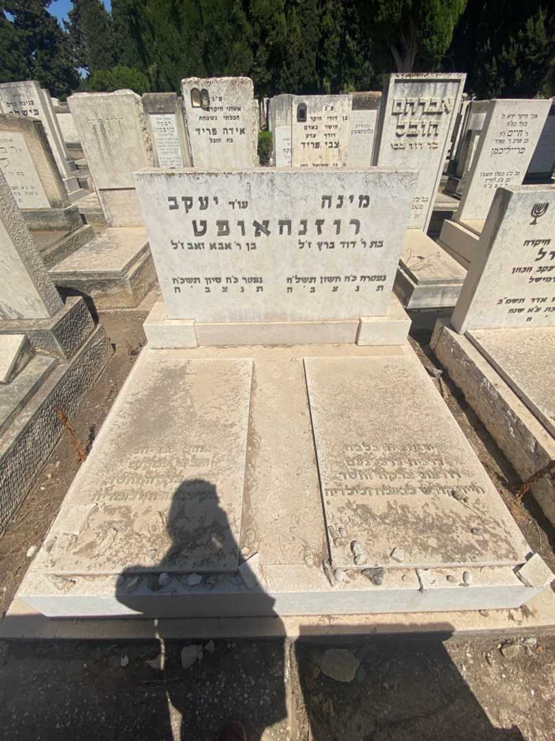 קברו של מינה רוזנהאופט. תמונה 1