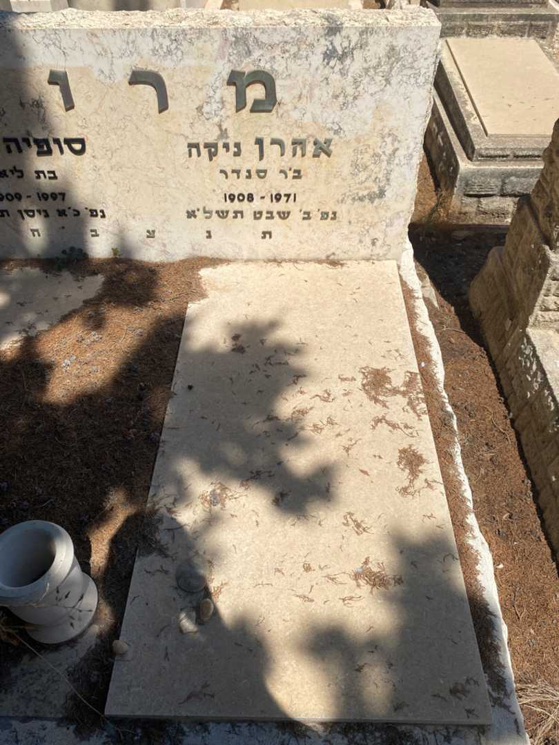 קברו של אהרן "ניקה" מרון. תמונה 1