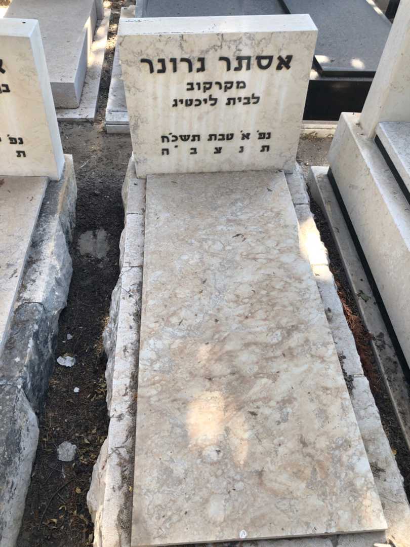 קברו של אסתר גרונר. תמונה 1