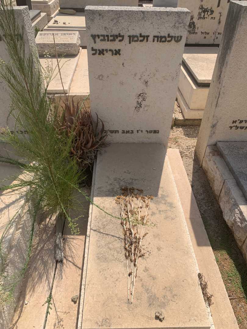 קברו של שלמה זלמן ליבוביץ אריאל. תמונה 1