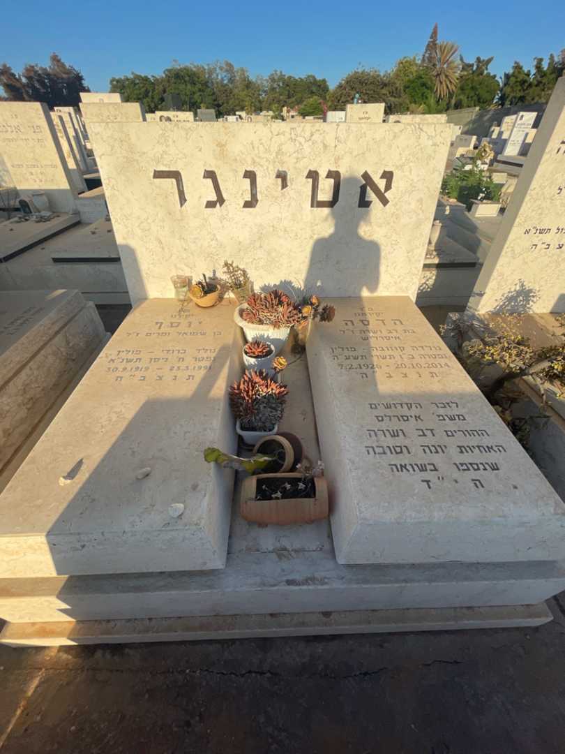 קברו של הדסה אטינגר. תמונה 1