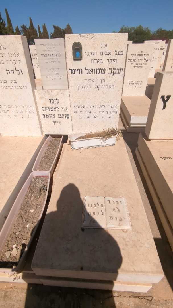קברו של יעקב שמואל וויינר. תמונה 1