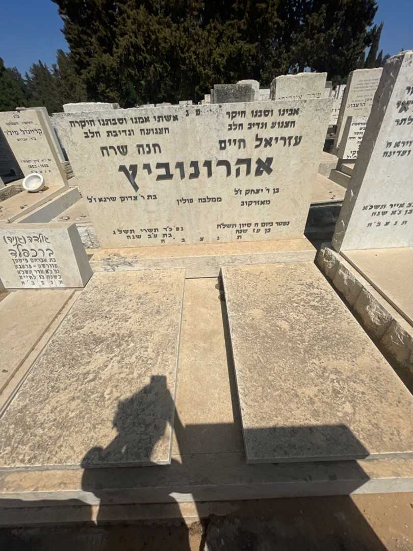 קברו של עזריאל חיים אהרונוביץ. תמונה 1