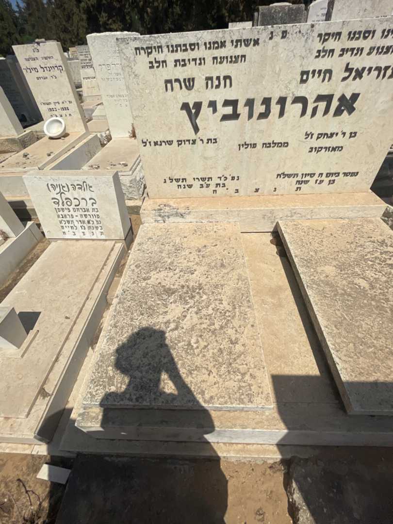 קברו של חנה שרה אהרונוביץ. תמונה 2