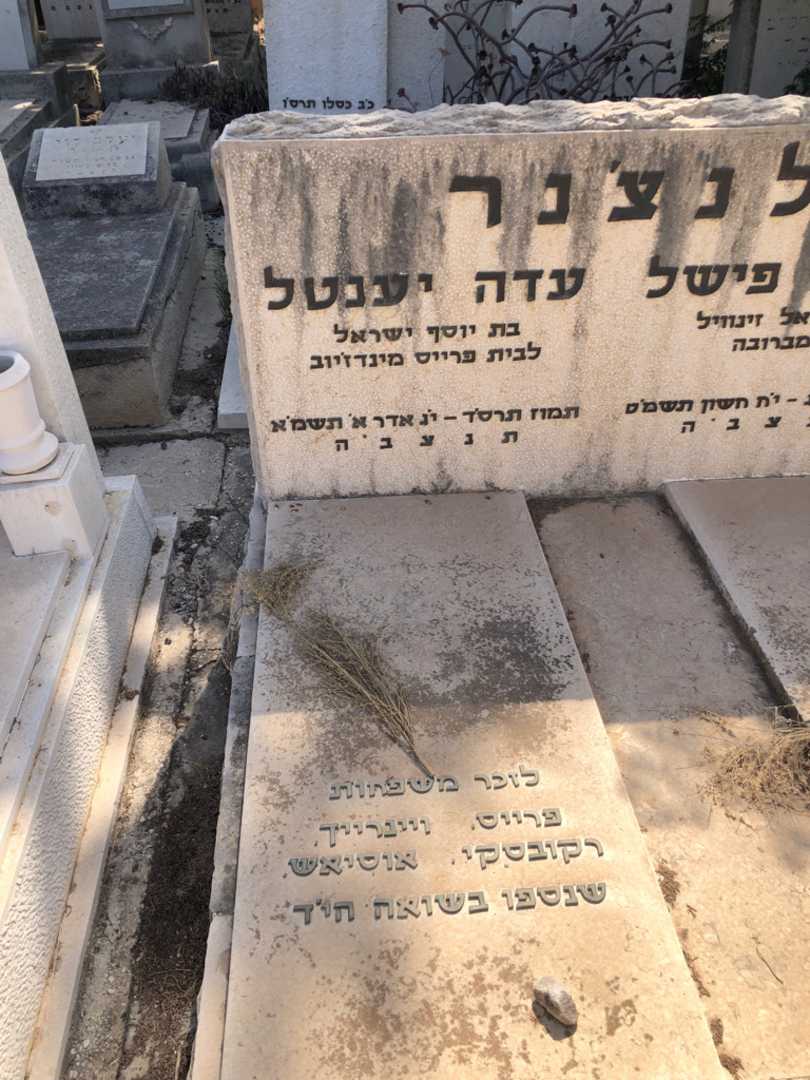 קברו של עדה יענטל לנצ'נר. תמונה 1