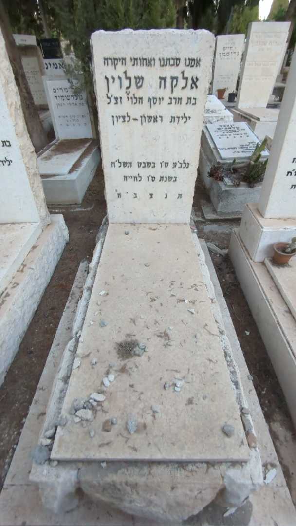 קברו של אלקה שלוין