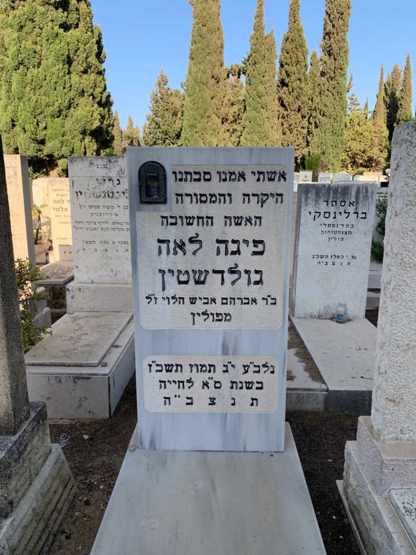 קברו של פיגה לאה גולדשטין