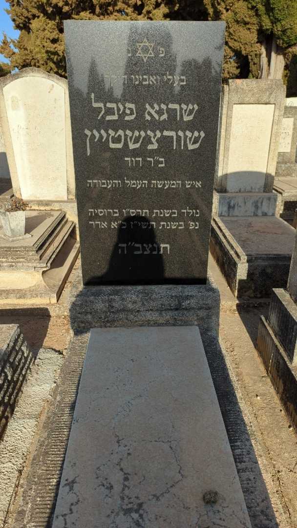 קברו של שרגא פיבל שורצשטיין