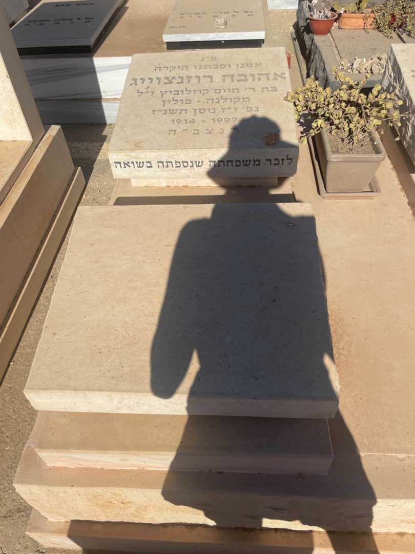 קברו של אהובה רוזנצוייג. תמונה 2