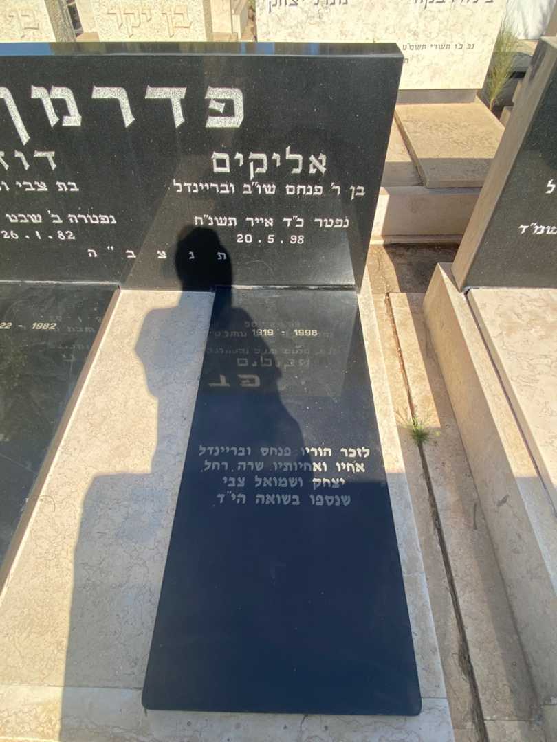 קברו של אליקים פדרמן. תמונה 2