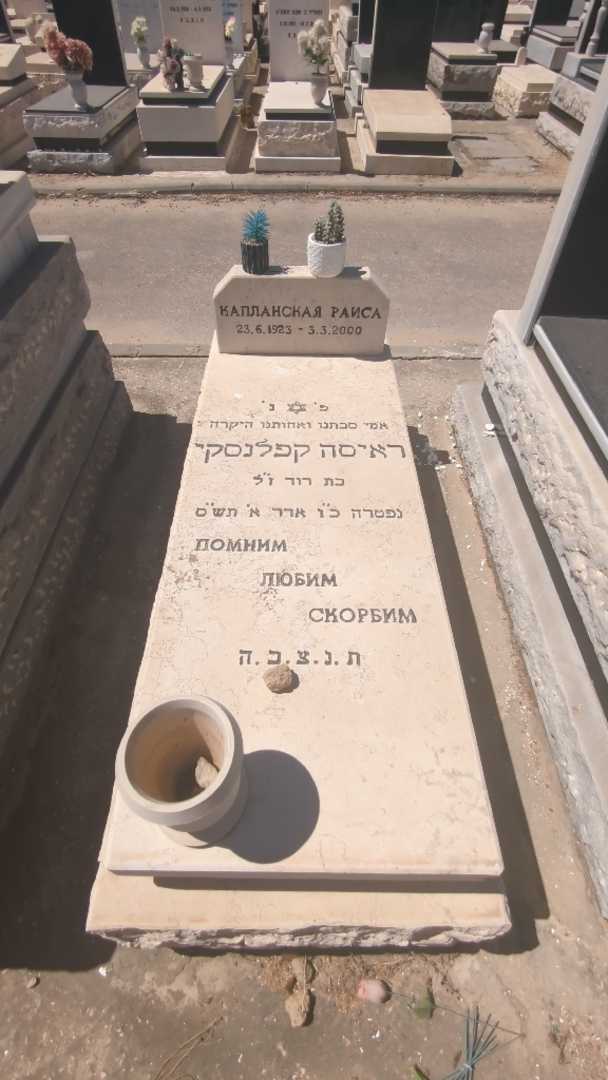 קברו של ראיסה קפלנסקי. תמונה 1