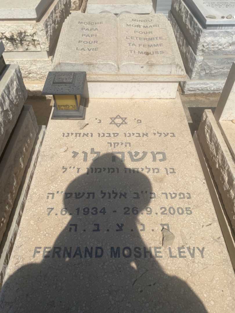 קברו של פרננד משה לוי. תמונה 1