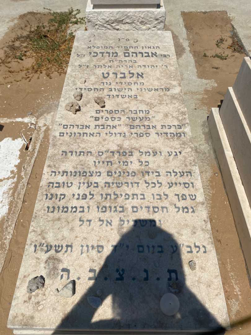 קברו של אברהם מרדכי אלברט. תמונה 1