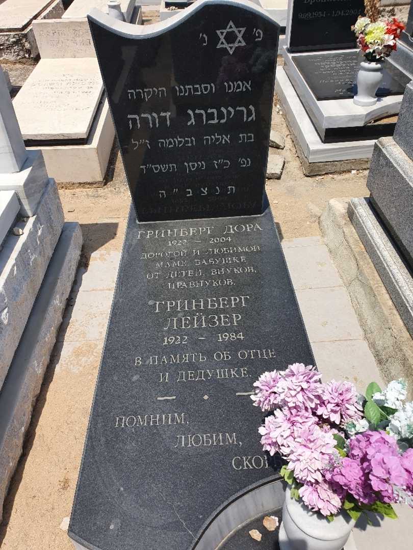 קברו של לייזר גרינברג. תמונה 1