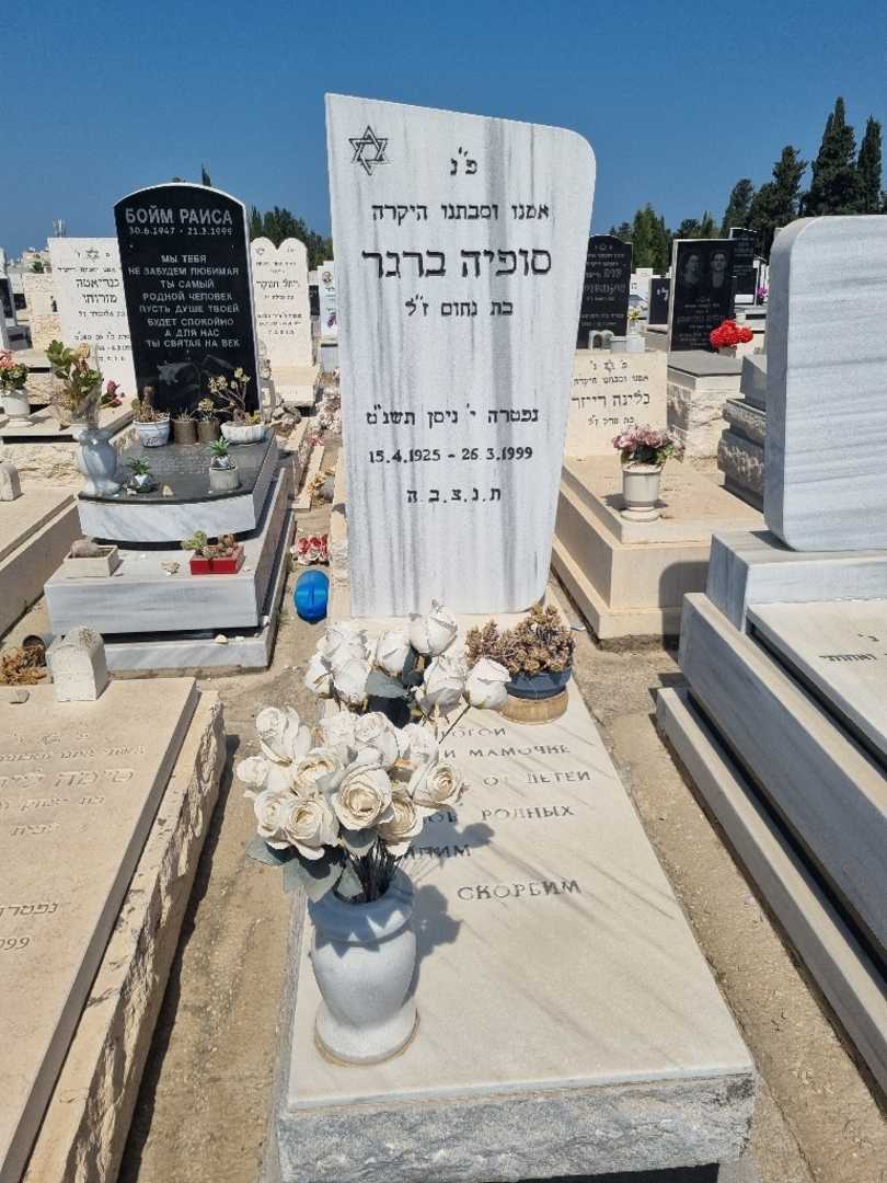 קברו של סופיה ברגר. תמונה 1