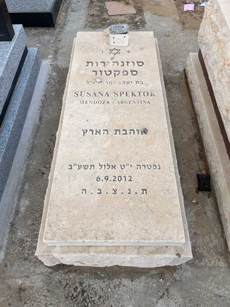 קברו של סוזנה רות ספקטור. תמונה 1