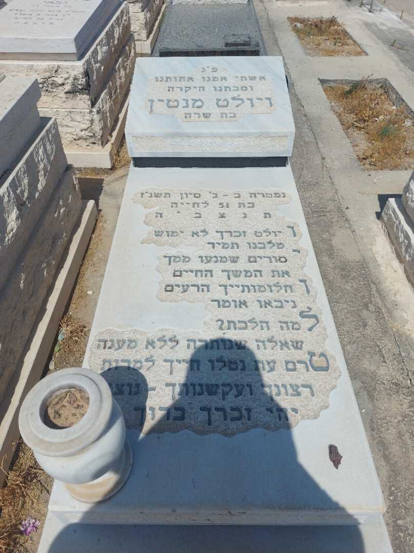קברו של ויולט מנטין. תמונה 1