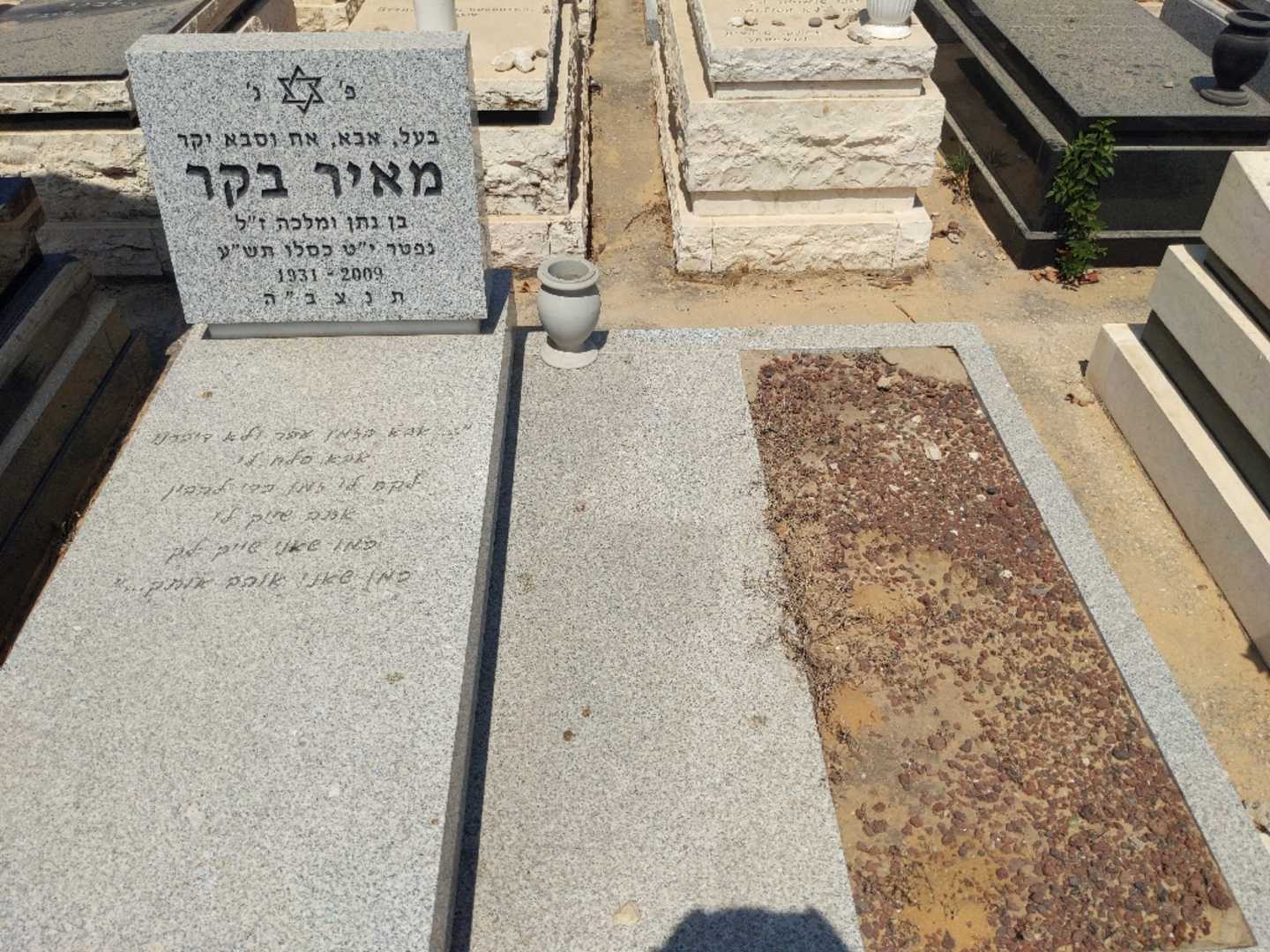 קברו של מאיר בקר. תמונה 1