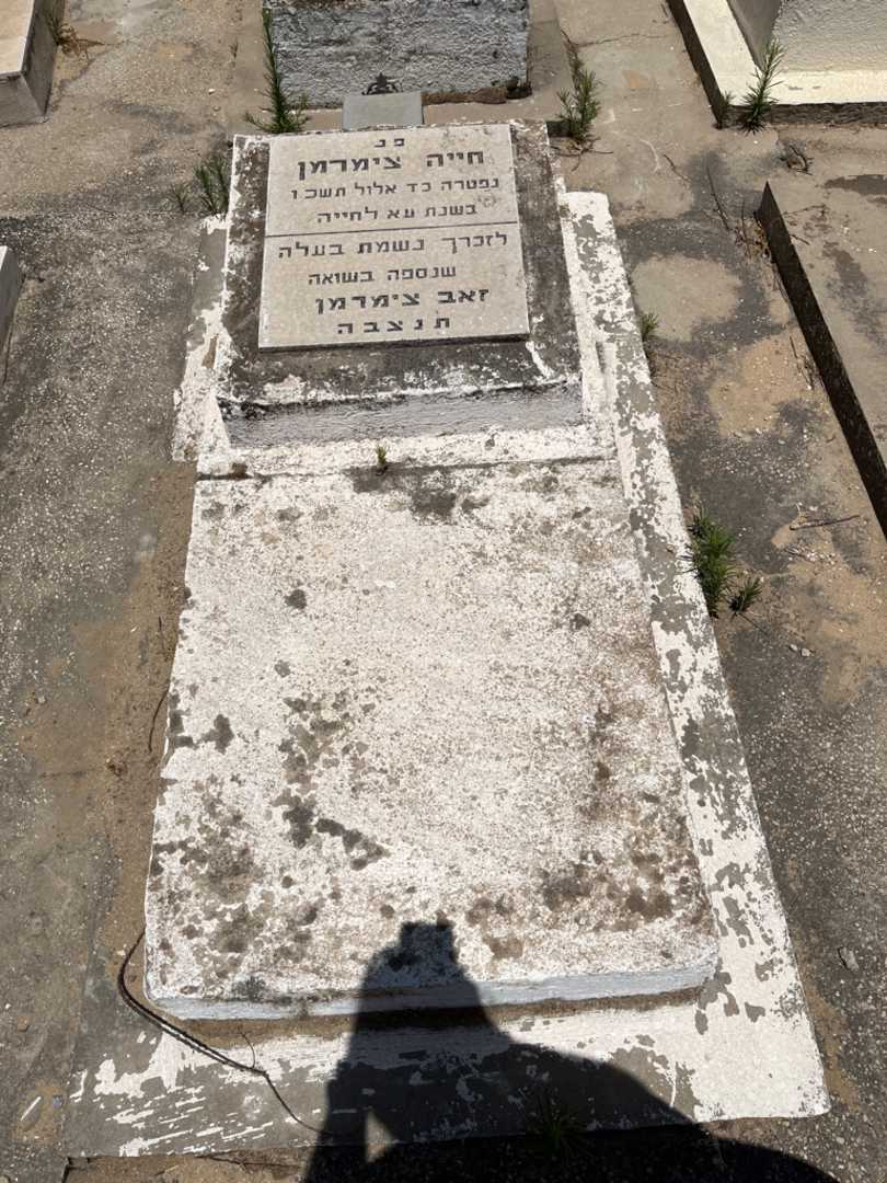 קברו של חייה צימרמן. תמונה 1
