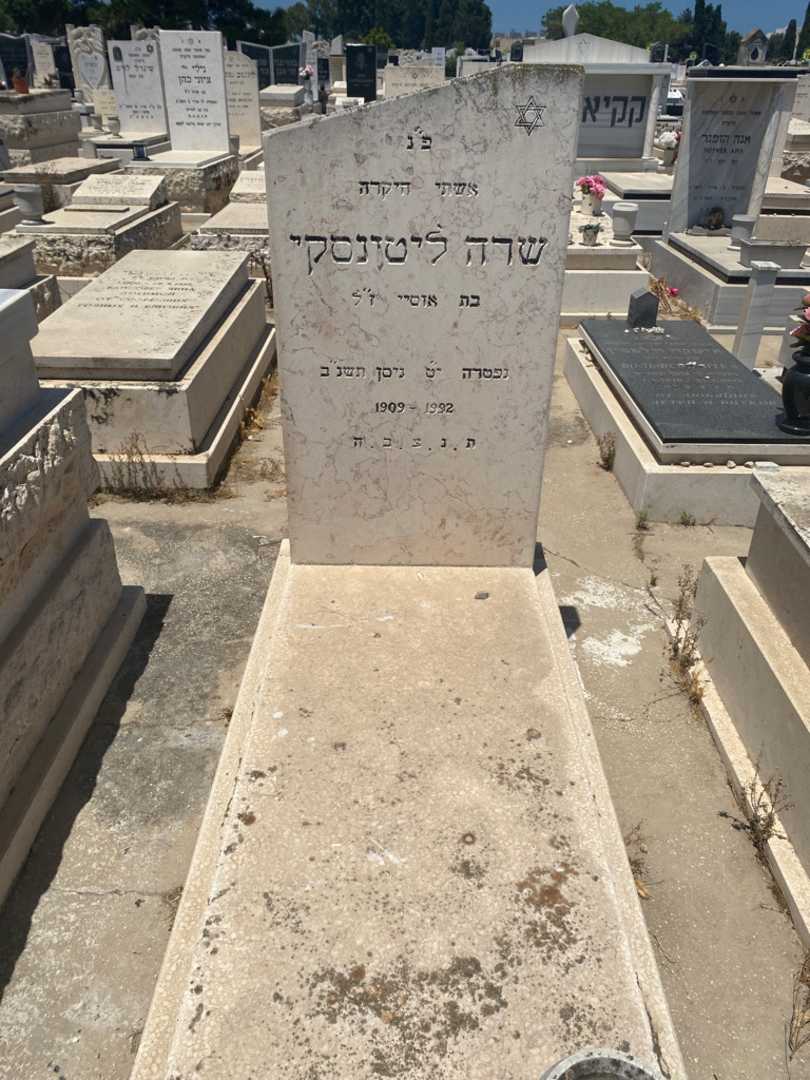 קברו של שרה ליטינסקי. תמונה 1
