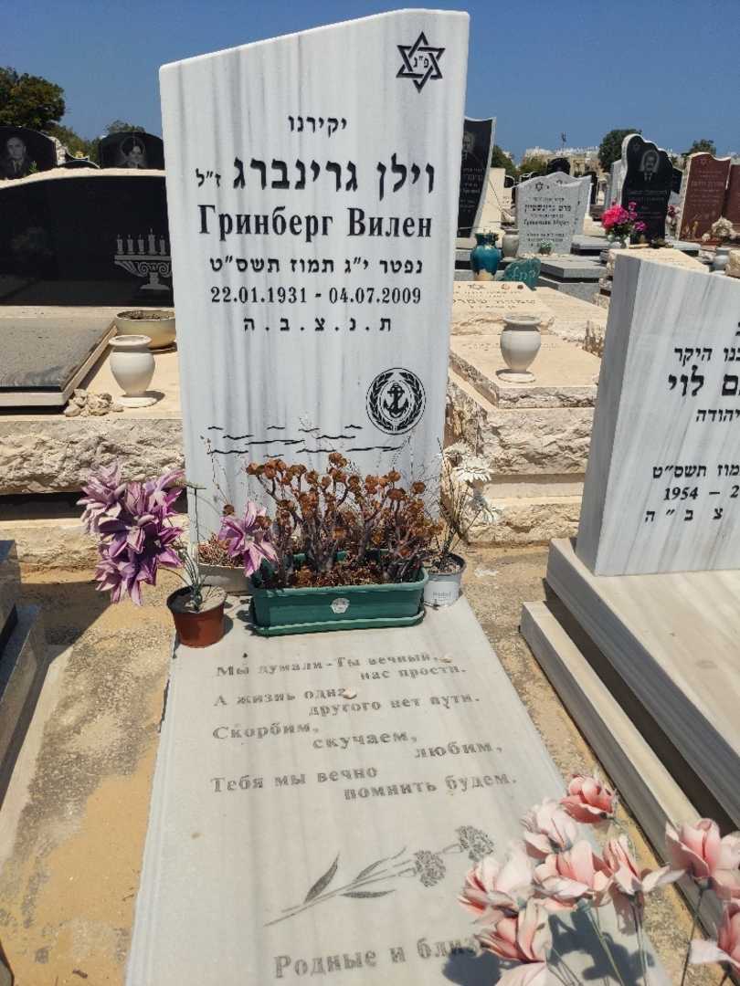 קברו של וילן גרינברג. תמונה 1